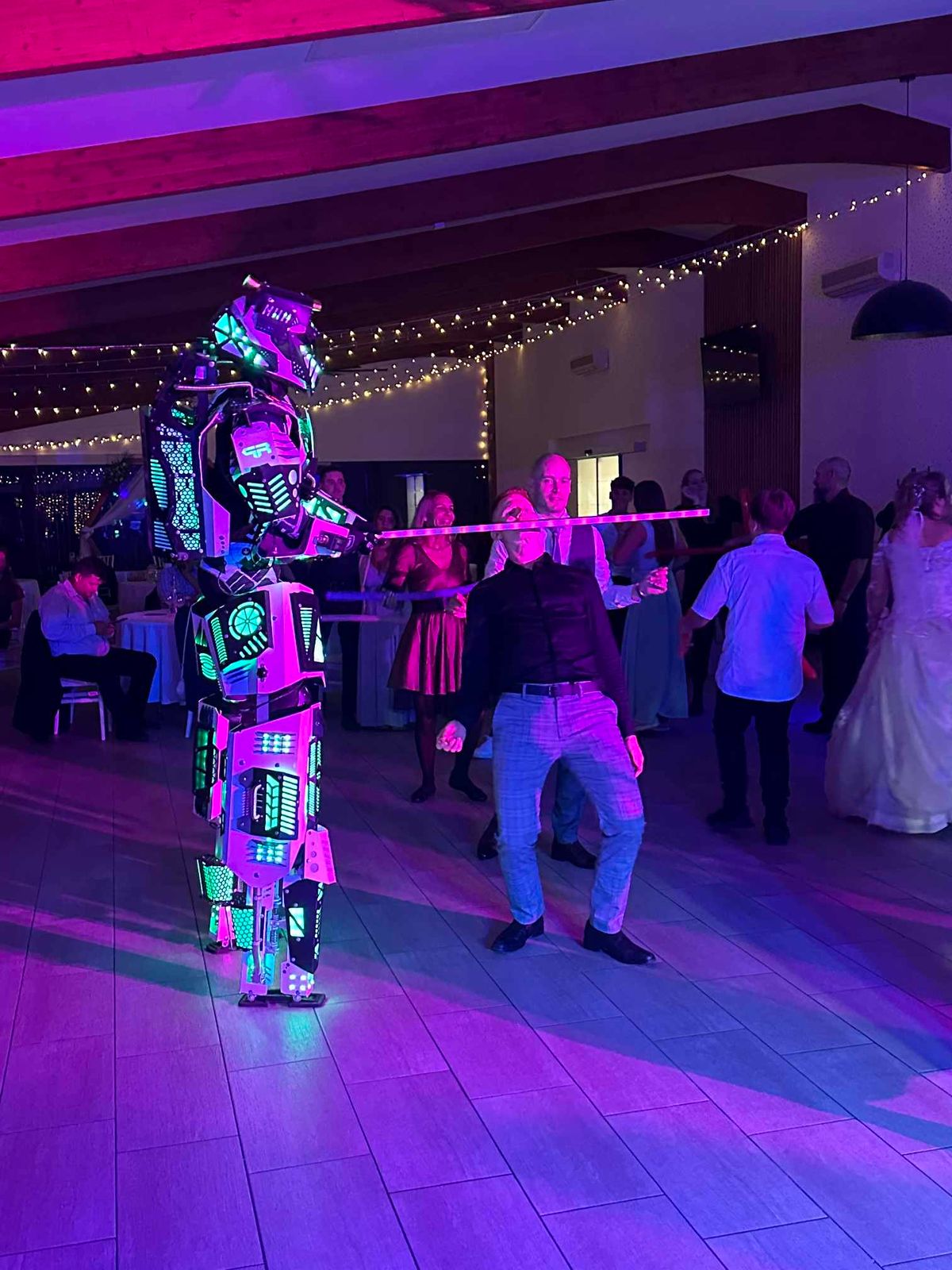 esküvő, party robot