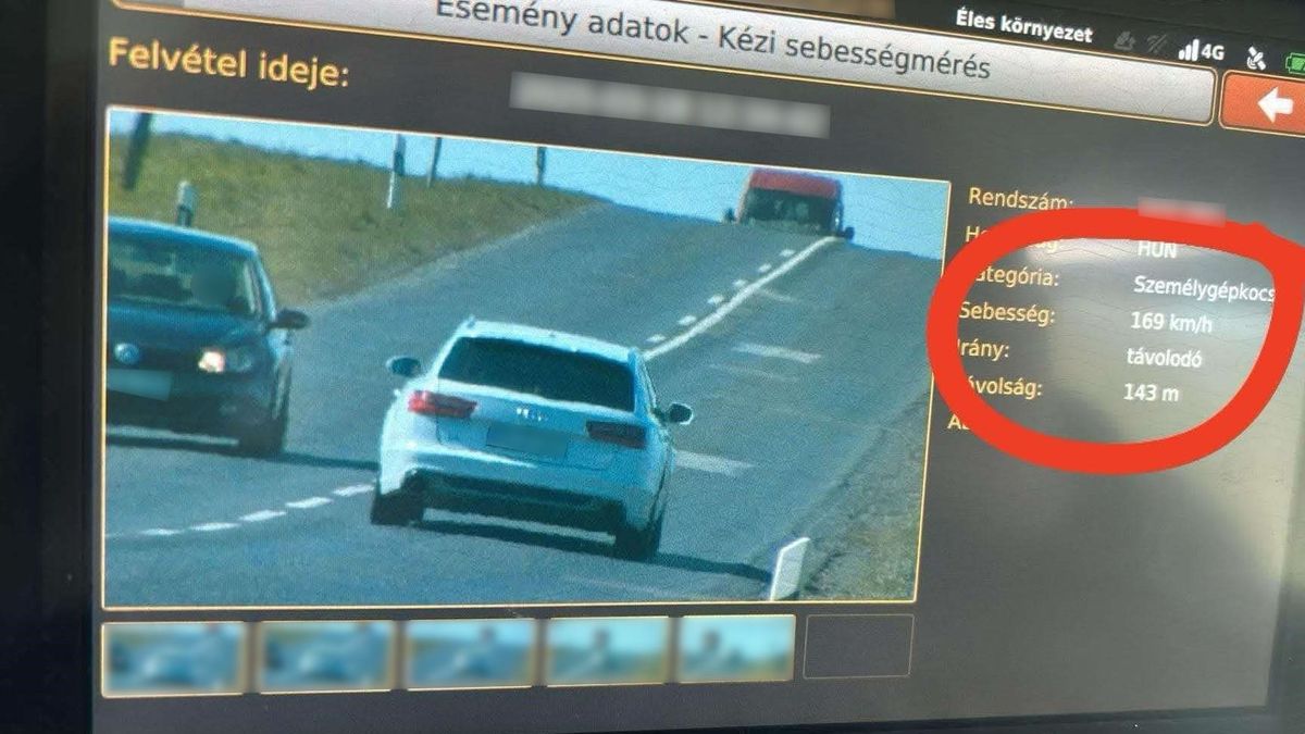 169 km/órával száguldott a 66-os úton, súlyos büntetést kapott