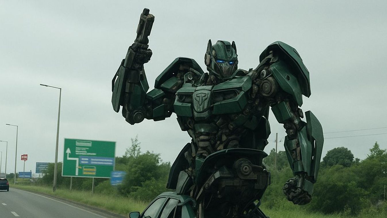 Támad a Transformers Pécsen: megszegte a KRESZ-t az űrlény (FOTÓK)