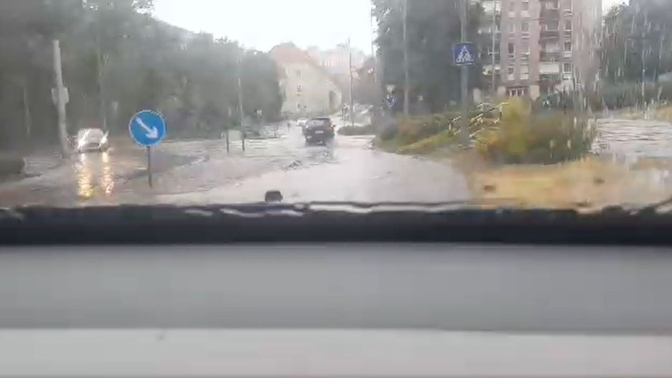 Özönvíz, jég, tomboló szél: valósággal letarolta Pécset a vihar (VIDEÓK)