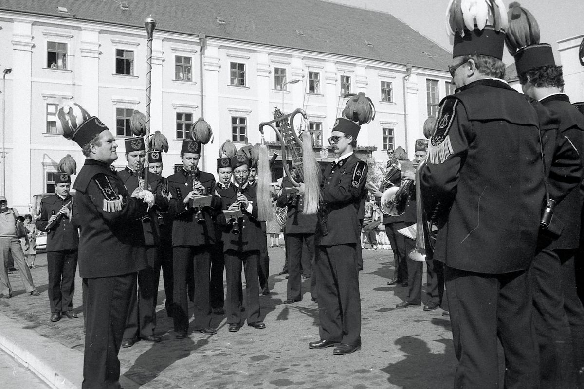 A pécsi, baranyai bányásznapra gyakran külföldi bányász-hagyományőrzők is érkeztek