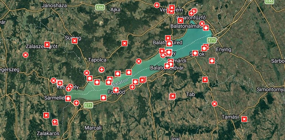herptérkép, hüllő jelentések a Balatonnál 2025